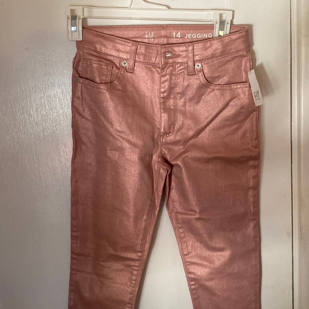 Adorable NWT pink sparkly jeggings GAP size 14